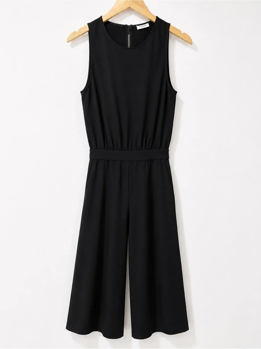Babaton by Aritzia Black Sleeveless Wide Leg Cropped Jumpsuit Size 6 - Picture 2 of 14